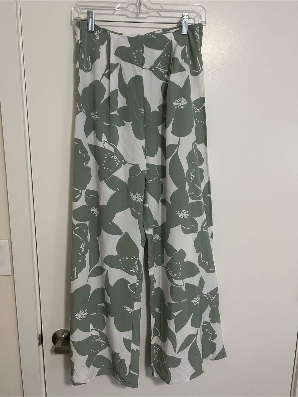 Boho Green Wide Leg Pants, Size S
